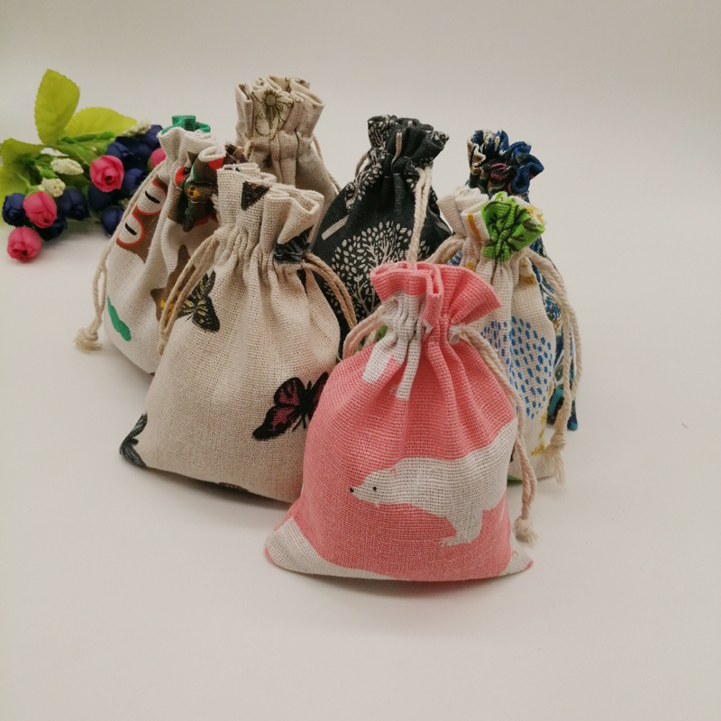 Jute Bag Packaging - 100 قطعة من أكياس تخزين المجوهرات