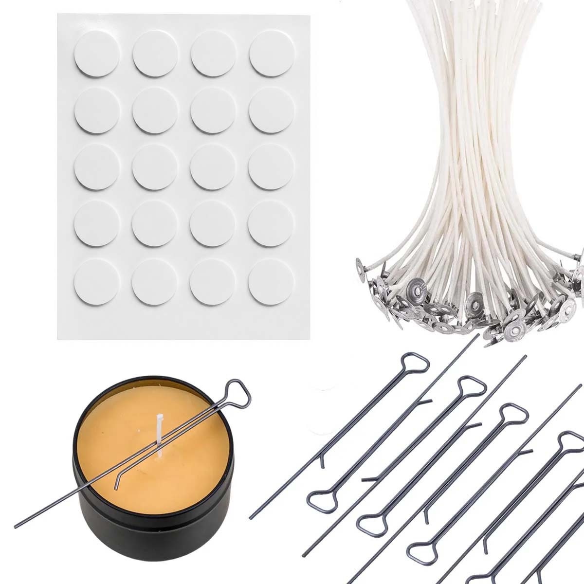 Candle Making Wicks - 5/10 قطع حاملات فتائل الشمع بطول