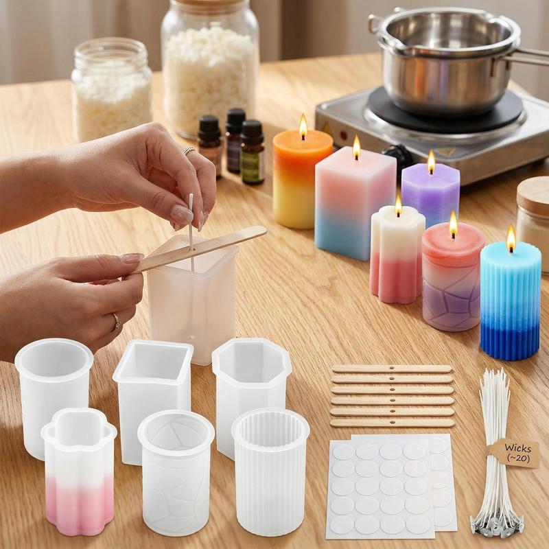 مجموعة قوالب شموع سيليكون، منا - مراجعة Candle Making Wicks وسعره