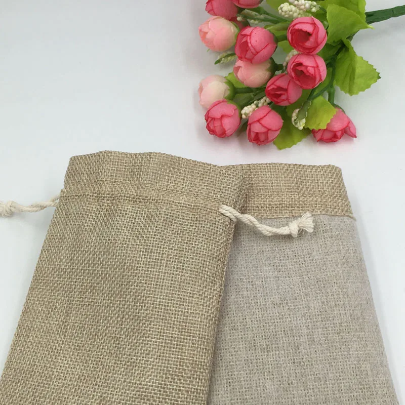 10x14 سنتيمتر 300 قطعة أكياس ا - مراجعة Jute Bag Packaging وسعره