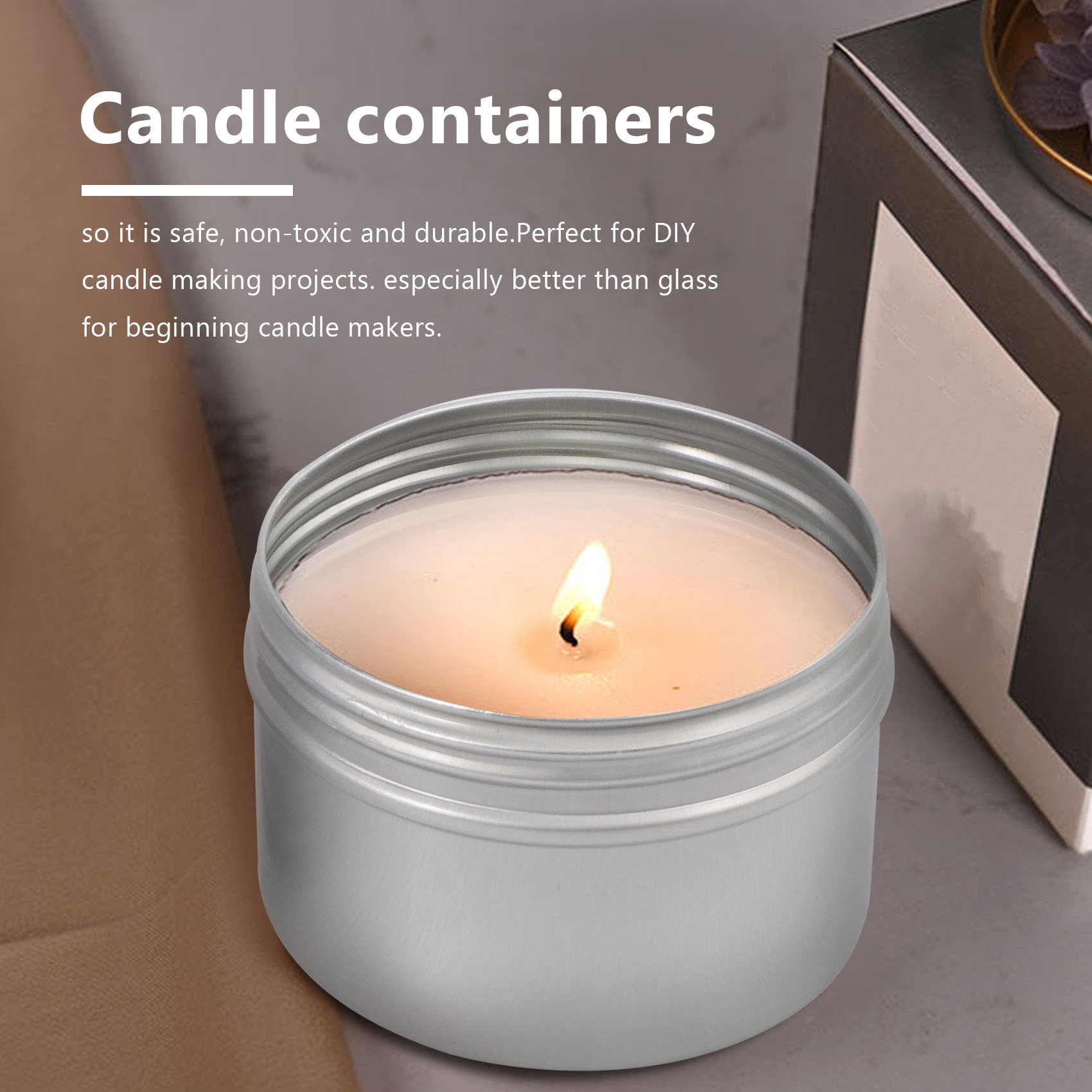 كمية المخزون: 12 قطعة علب معدن - مراجعة Candle Making Quantities وسعره