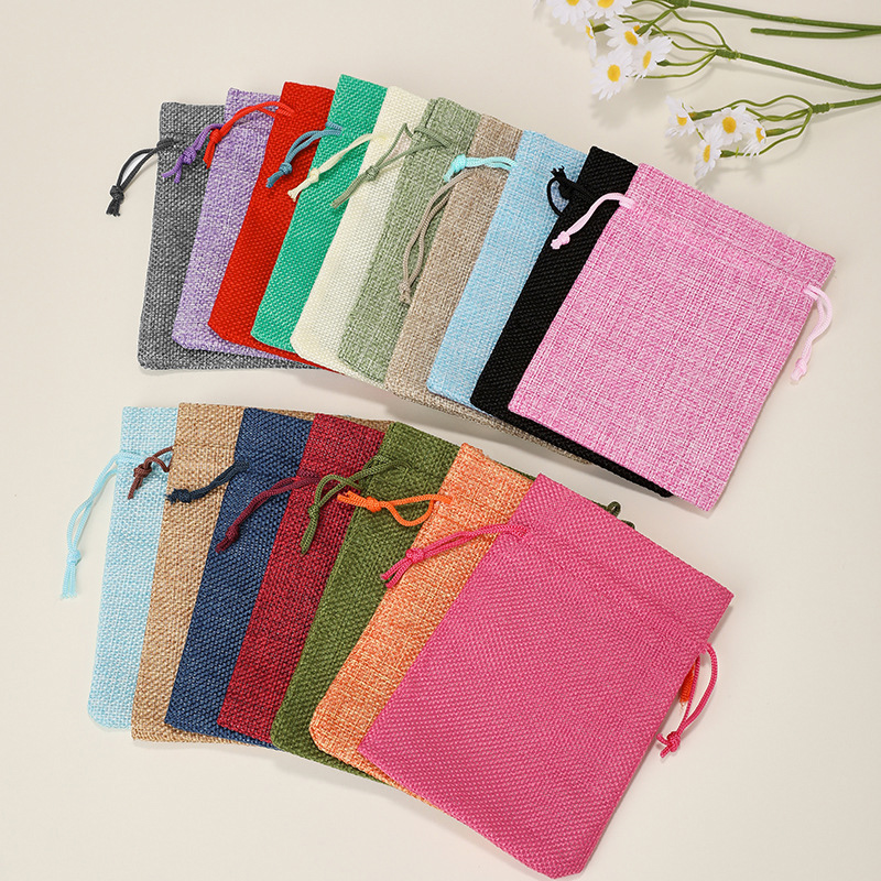 10/5 قطعة أكياس هدايا الجوت ال - مراجعة Jute Bag Packaging وسعره