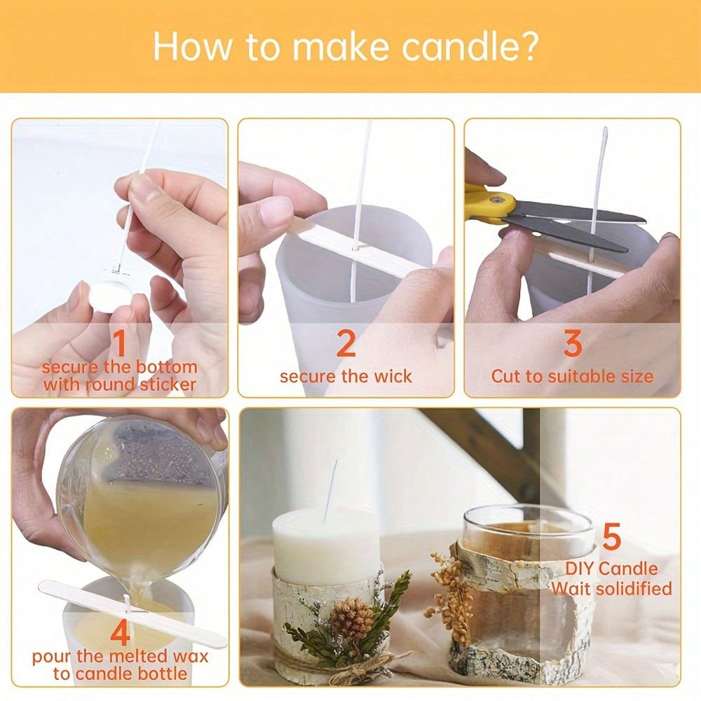 5/10/20/30/50 قطعة حامل فتيل ش - مراجعة Candle Making Instructions وسعره