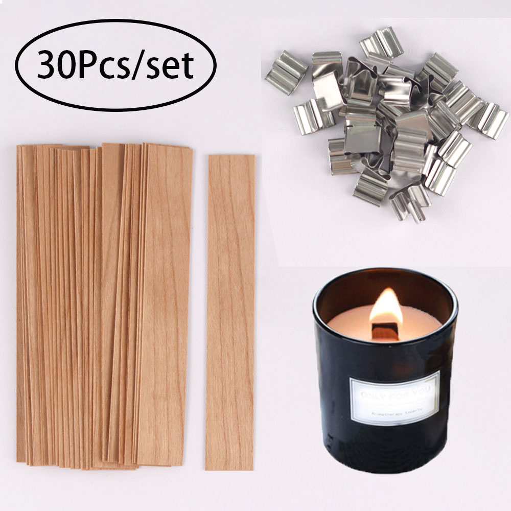 30 قطعة شمعة خشبية الفتائل شمع - مراجعة Candle Making Jars وسعره