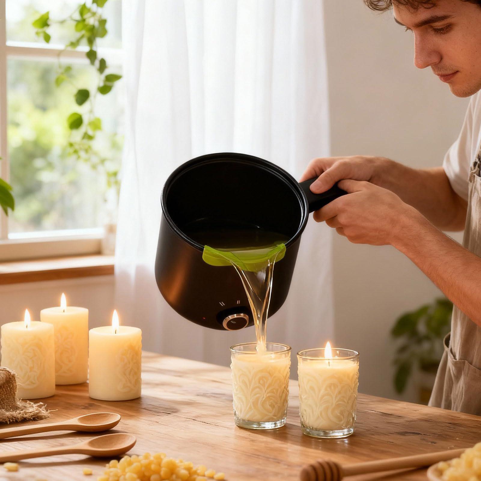 وعاء كهربائي لصهر شمع الشموع س - مراجعة Candle Making Jars وسعره