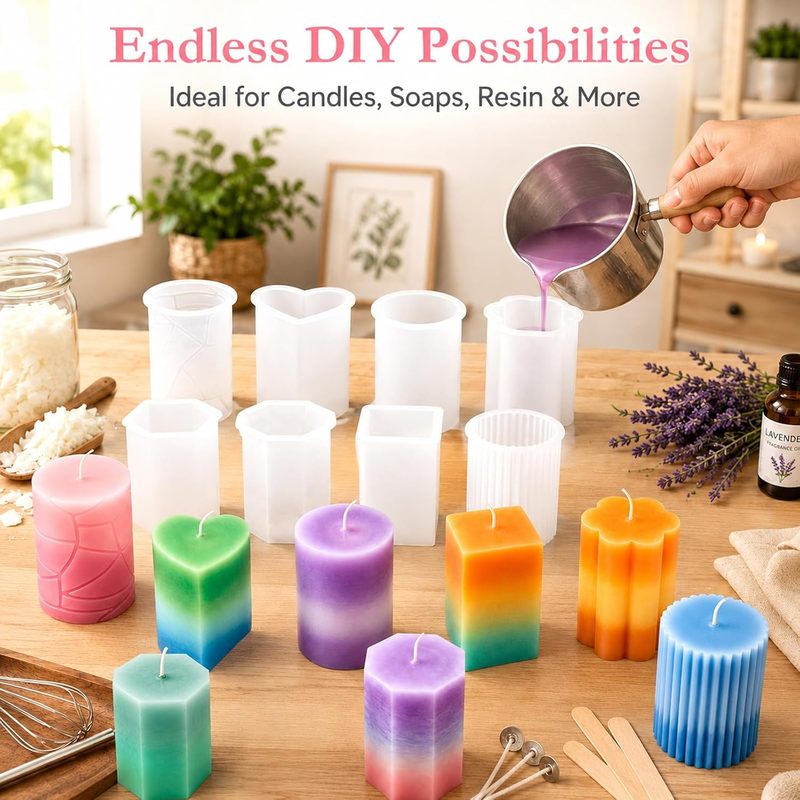 مجموعة قوالب الشمع، قوالب شمع  - مراجعة Candle Making Set وسعره