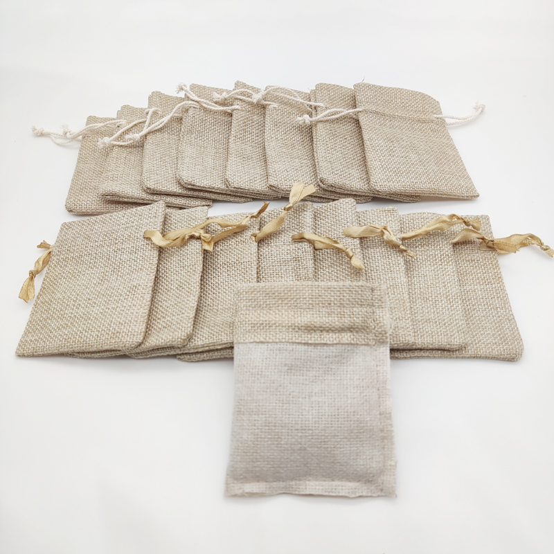 50 قطعة حقائب للهدايا الجوت كي - مراجعة Jute Bag Packaging وسعره
