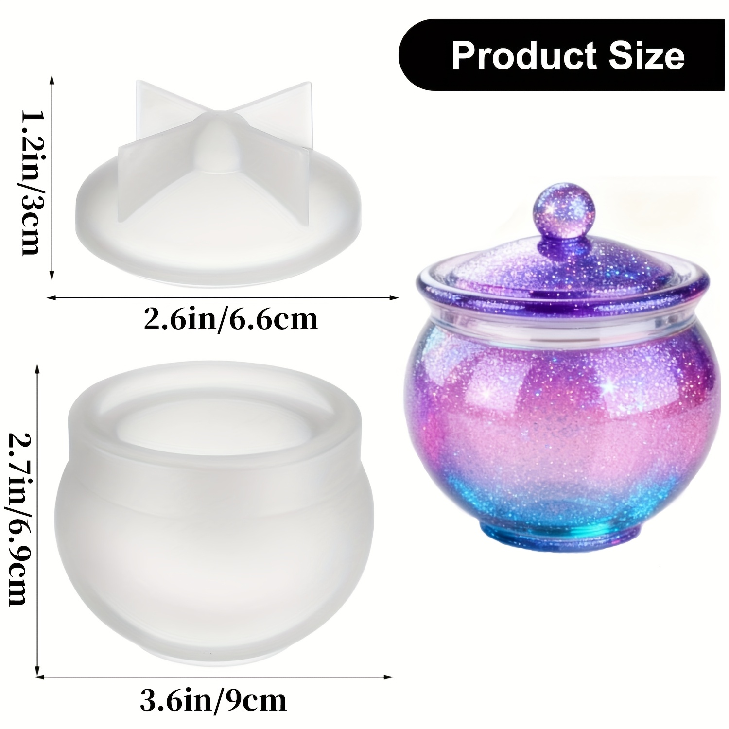 مجموعة واحدة من قوالب الراتنج  - مراجعة Candle Making Jars وسعره